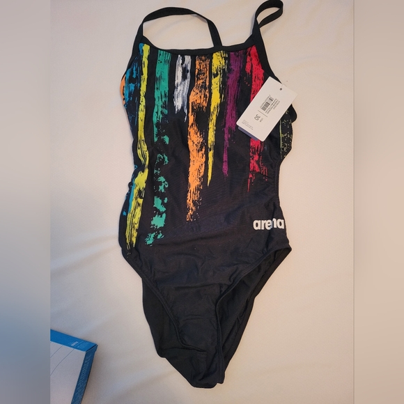 Arena team swimsuit/ Painted Stripes Challenge Back - Picture 1 of 4